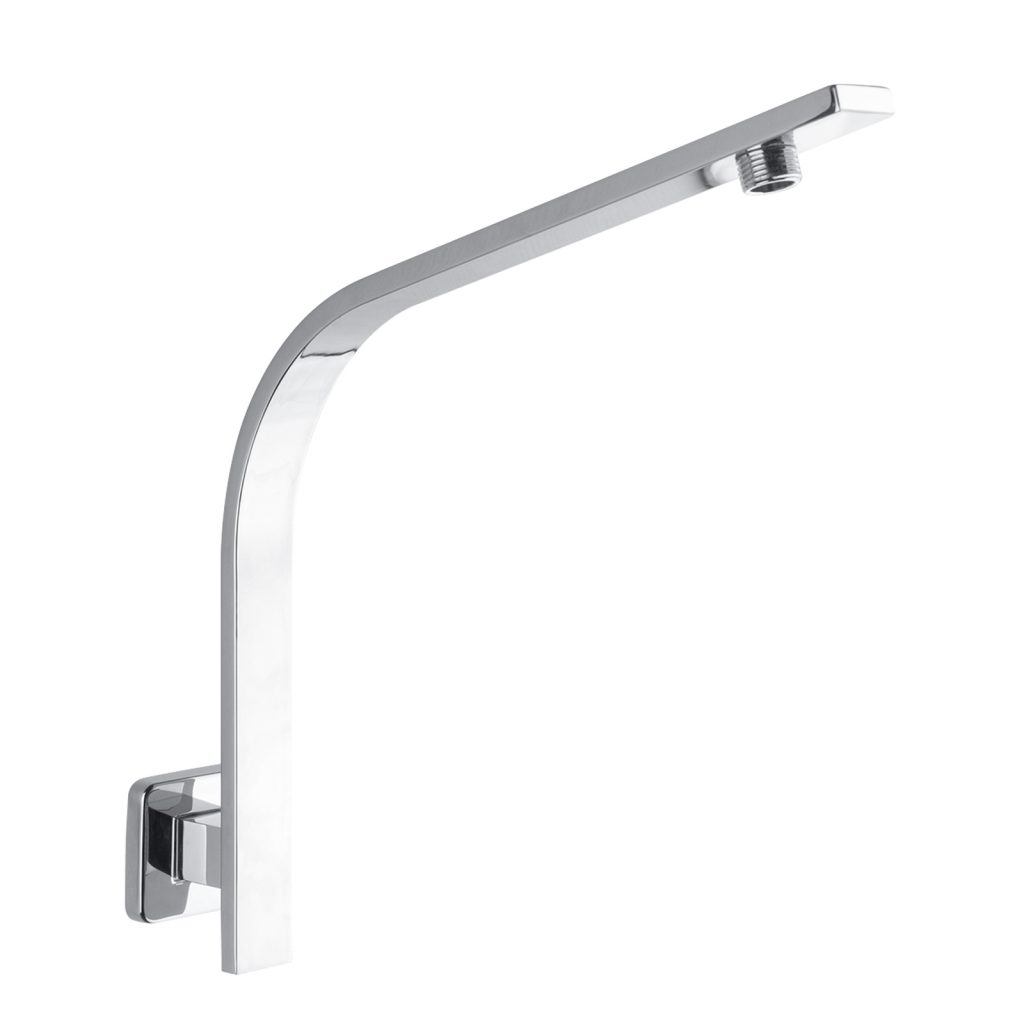 Stainless Steel Square Wall Mounted Gooseneck Shower Arm Chrome