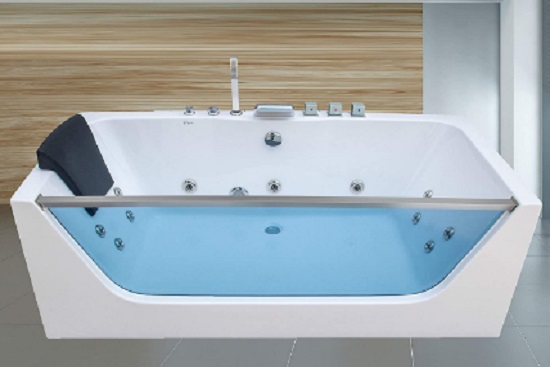 Acrylic Alcove Whirlpool Bathtub